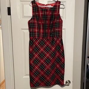 The Children's Place Red and Black Plaid Midi Dress